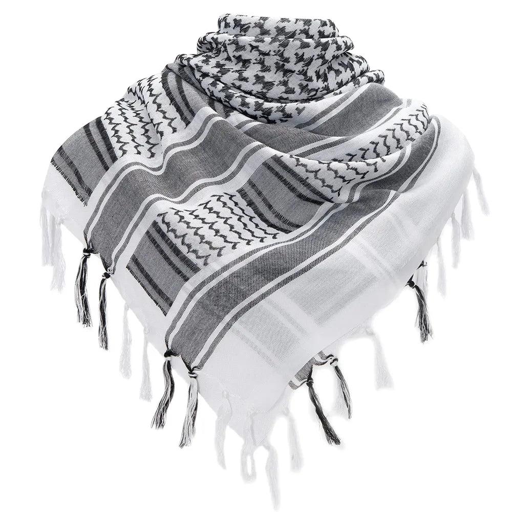 Tactical Shemagh Military Scarf 110 x 110 cm Cotton white by HitMyNeed
