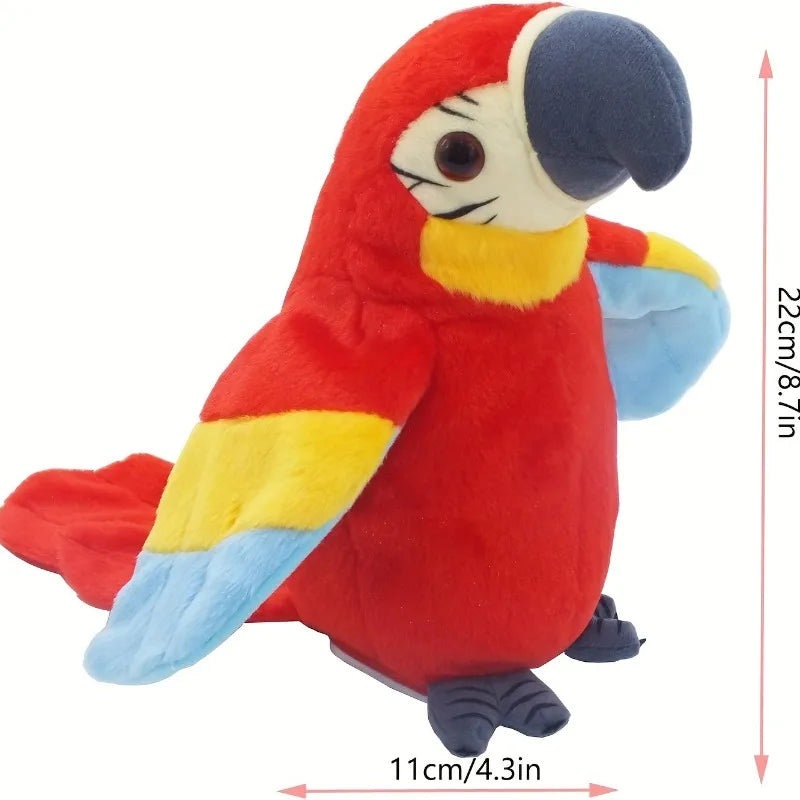 Talking Macaw Parrot Plush Toy with Voice Repeat by HitMyNeed