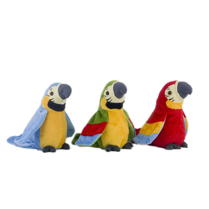 Talking Macaw Parrot Plush Toy with Voice Repeat by HitMyNeed