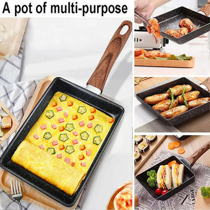 Tamagoyaki Japanese Rectangular Nonstick Egg Pan Set by HitMyNeed