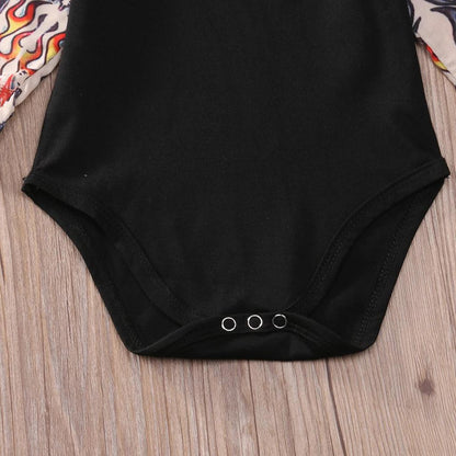 Tattoo Print Patchwork Baby Bodysuit Jumpsuit by HitMyNeed