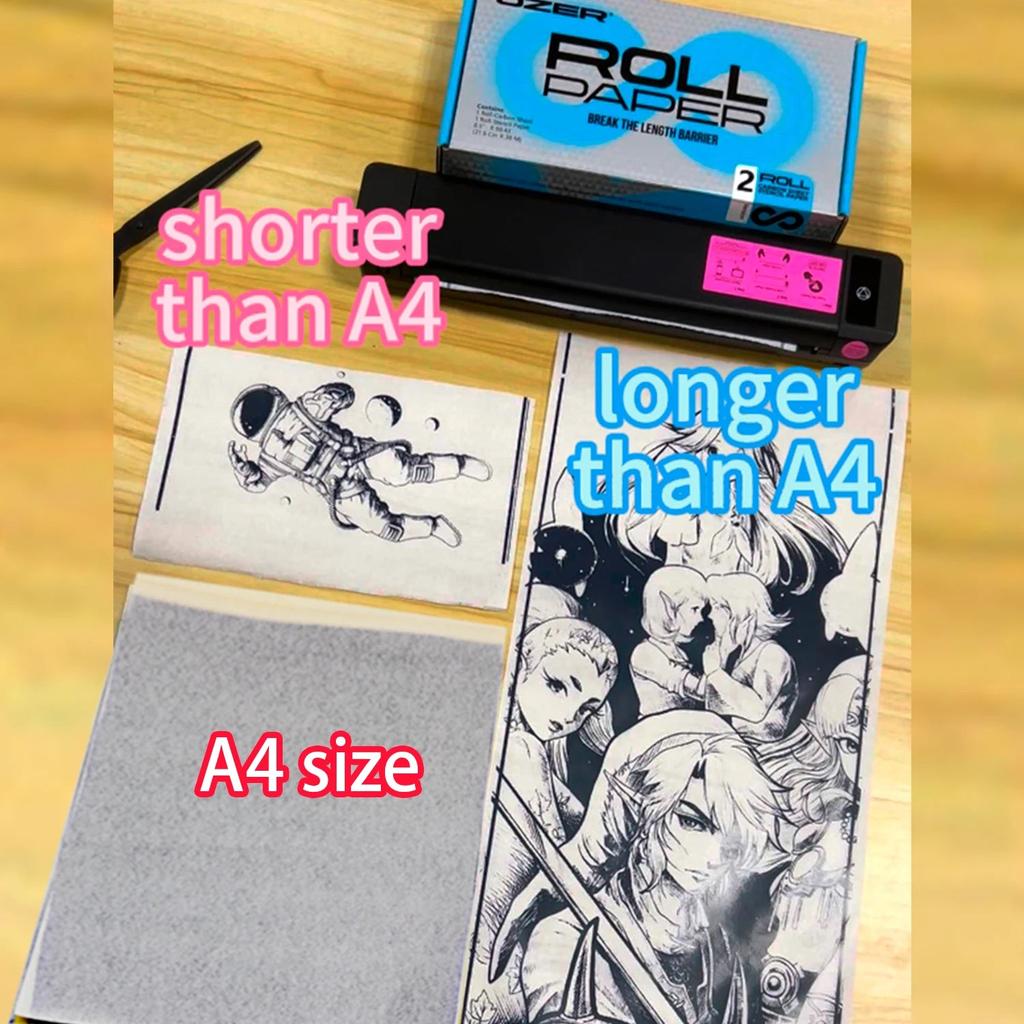 Tattoo Transfer Paper for Thermal Printers 100 Sheets by HitMyNeed