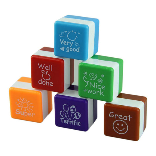Teacher Reward Stamp Set, 6 Pcs Self-Inking Seals by HitMyNeed