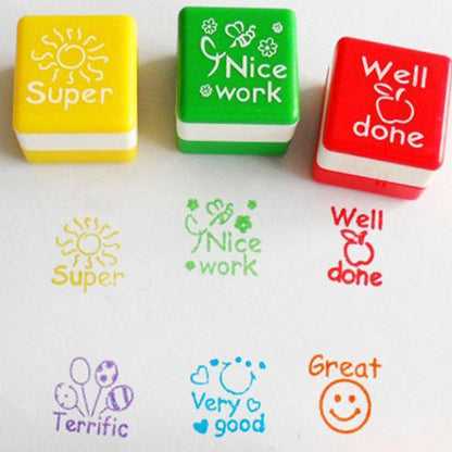 Teacher Reward Stamp Set, 6 Pcs Self-Inking Seals by HitMyNeed