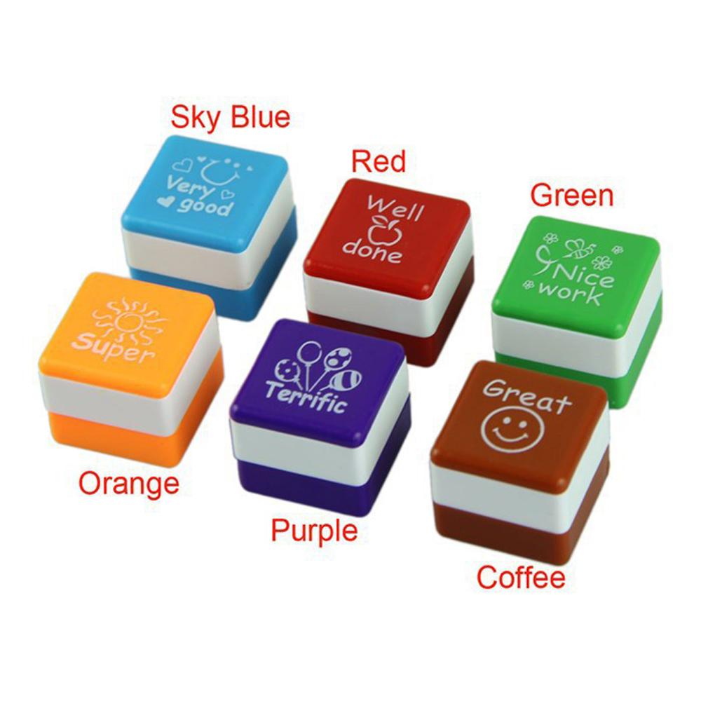 Teacher Reward Stamp Set, 6 Pcs Self-Inking Seals by HitMyNeed
