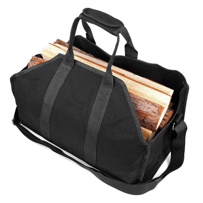 Tear Resistant Firewood Carry Bag with Shoulder Strap by HitMyNeed