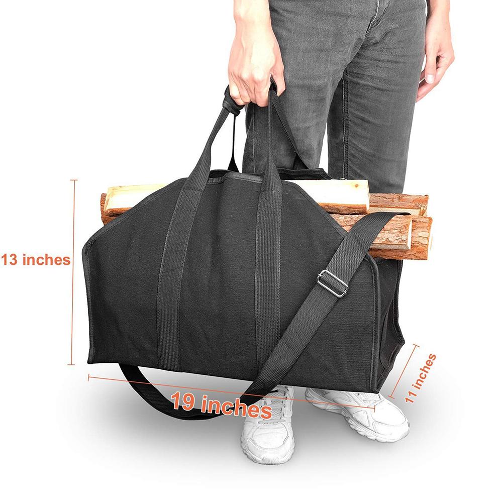Tear Resistant Firewood Carry Bag with Shoulder Strap by HitMyNeed