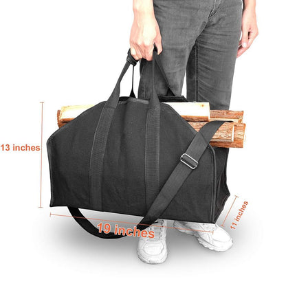 Tear Resistant Firewood Carry Bag with Shoulder Strap by HitMyNeed