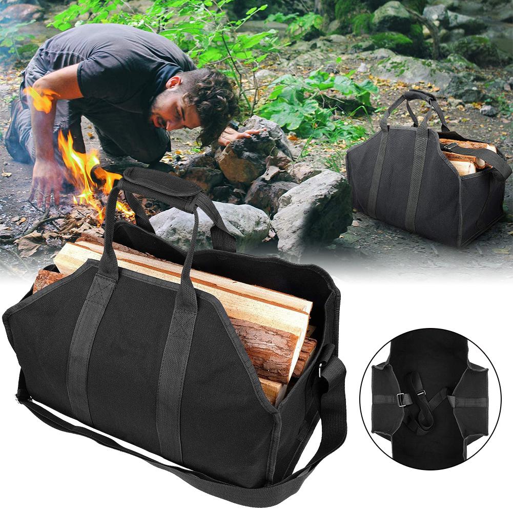 Tear Resistant Firewood Carry Bag with Shoulder Strap by HitMyNeed