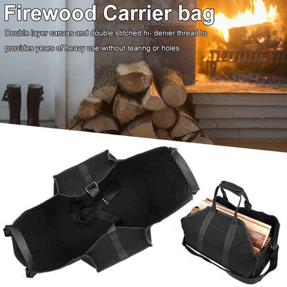 Tear Resistant Firewood Carry Bag with Shoulder Strap by HitMyNeed
