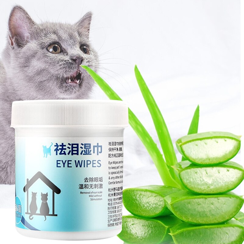 Tear Stain Cat Eye Wipes (100 Count Canister) by HitMyNeed