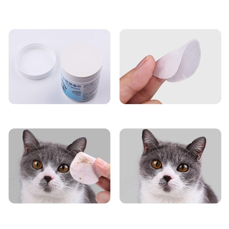 Tear Stain Cat Eye Wipes (100 Count Canister) by HitMyNeed