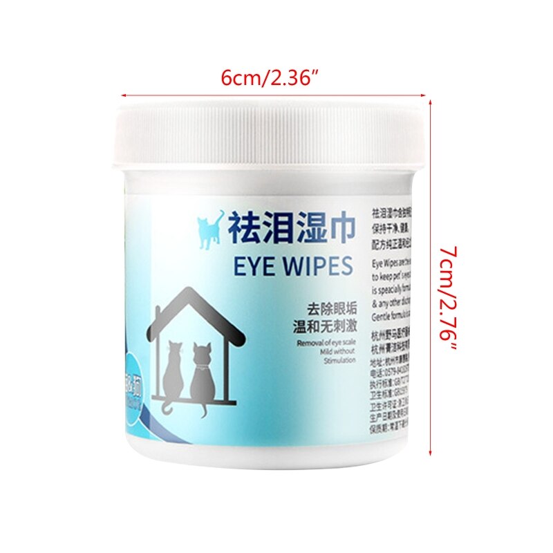 Tear Stain Cat Eye Wipes (100 Count Canister) by HitMyNeed