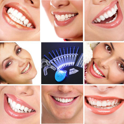 Teeth Whitening Oral Gel Kit with LED Light by HitMyNeed