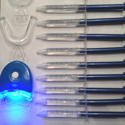 Teeth Whitening Oral Gel Kit with LED Light by HitMyNeed