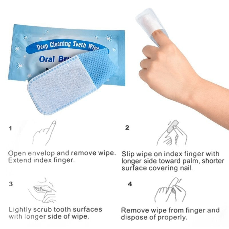 Teeth Wipes for On-the-Go Oral Care (50 pcs) by HitMyNeed