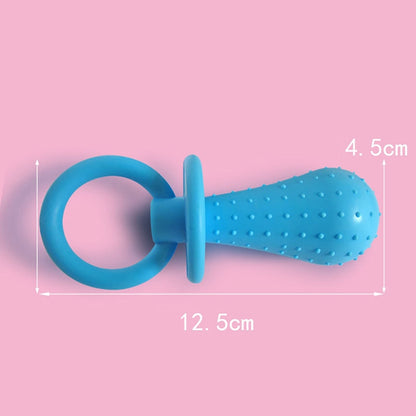 Teething Dog Pacifier Chew Toy with Bell by HitMyNeed