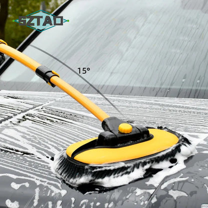 Telescopic Car Wash Brush with Chenille Mop Head by HitMyNeed