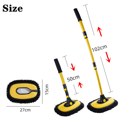 Telescopic Car Wash Brush with Chenille Mop Head by HitMyNeed