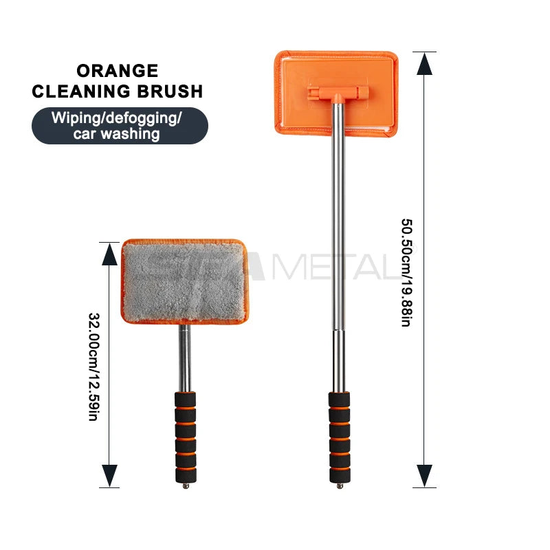 Telescopic Car Windshield & Glass Cleaning Brush orange by HitMyNeed