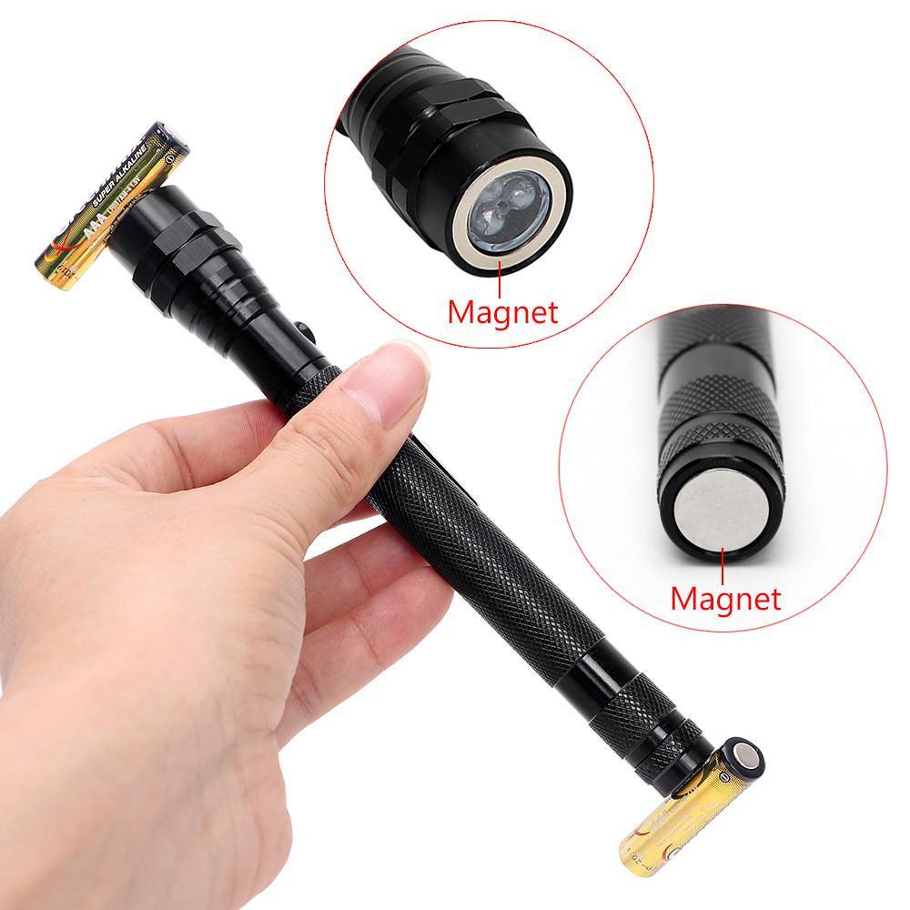 Telescopic Flex-Head LED Flashlight 56.5cm Reach by HitMyNeed