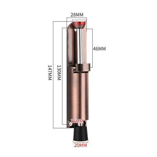 Telescopic Heavy Duty Spring Door Stop with Foot Brake large-copper by HitMyNeed