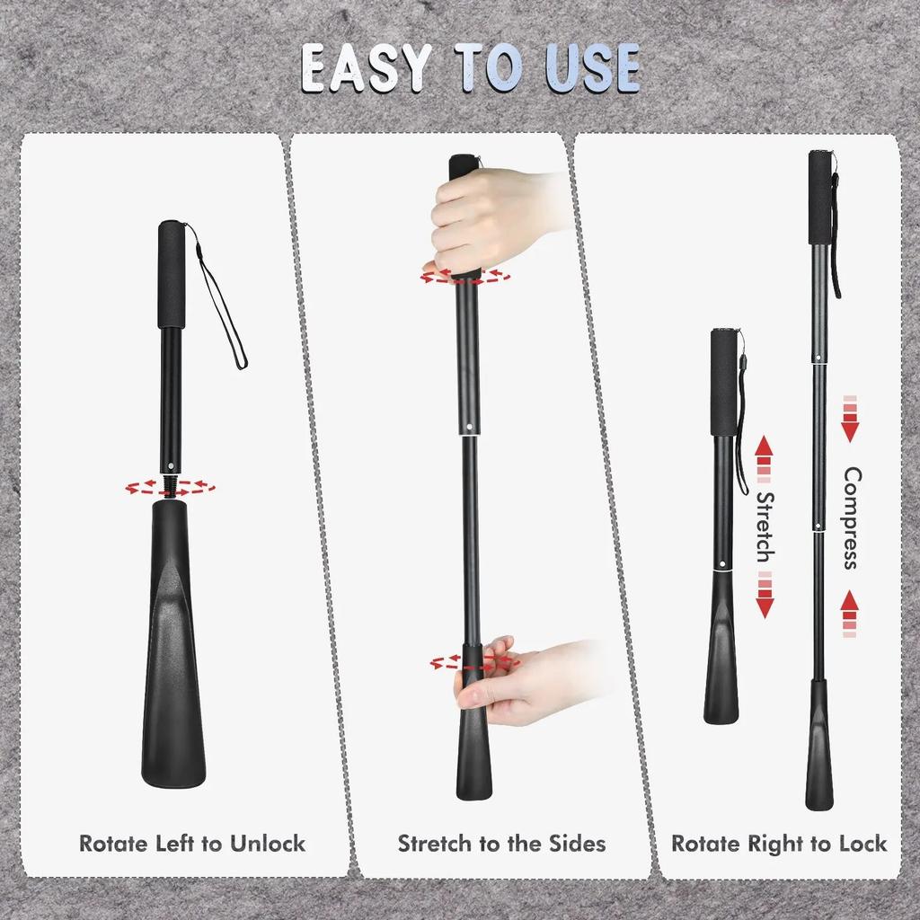 Telescopic Long Handle Flexible Shoe Horn by HitMyNeed