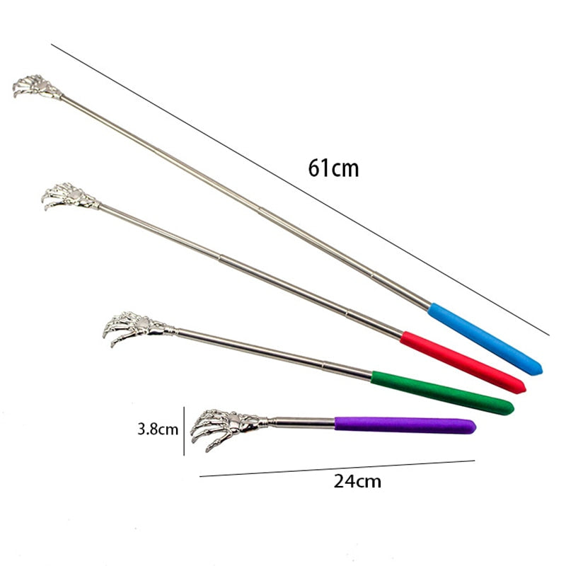 Telescopic Metal Back Scratcher with Silicone Grip by HitMyNeed