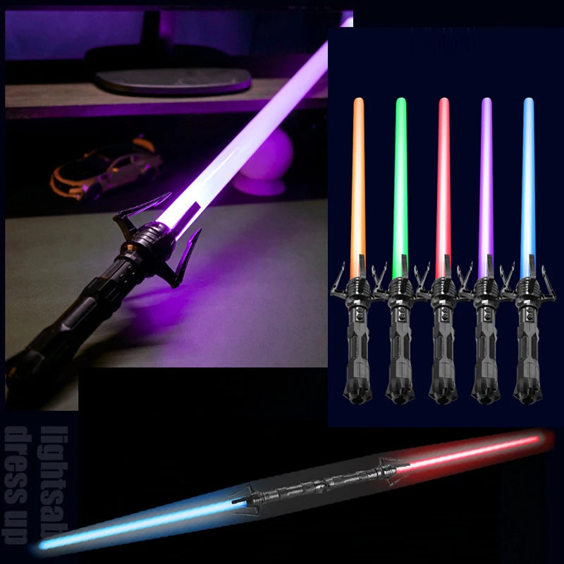 Telescopic RGB Light Saber 75cm 2-in-1 with Sound by HitMyNeed