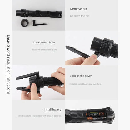 Telescopic RGB Light Saber 75cm 2-in-1 with Sound by HitMyNeed