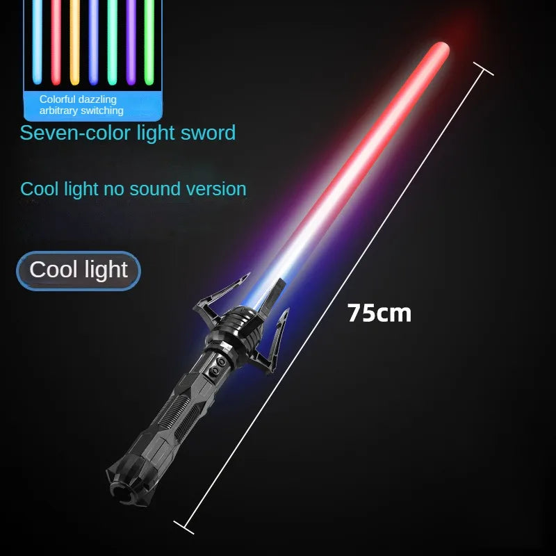 Telescopic RGB Light Saber 75cm 2-in-1 with Sound by HitMyNeed