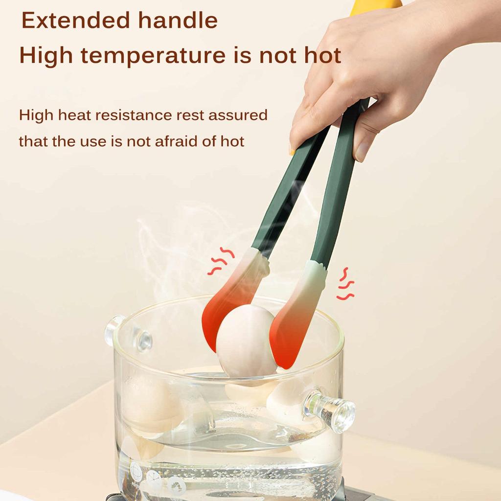 Telescopic Silicone Cooking Tongs with Lock by HitMyNeed