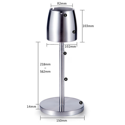 Telescopic Stainless Steel Standing Ashtray by HitMyNeed