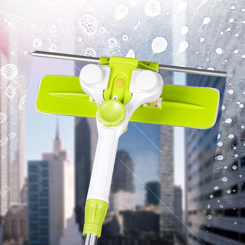 Telescopic U-Shaped Window Cleaner with Scraper by HitMyNeed