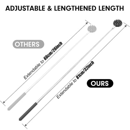 Telescoping Back Scratcher with 3 Heads, 32" Reach by HitMyNeed