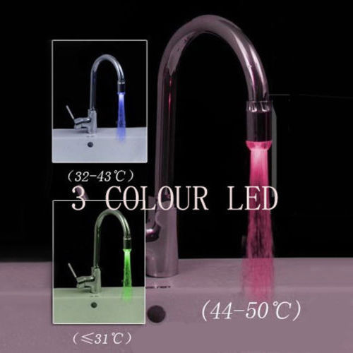 Temperature Sensing LED Faucet Light Attachment by HitMyNeed