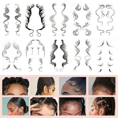 Temporary Baby Hair Tattoo Set (10 Sheets) by HitMyNeed