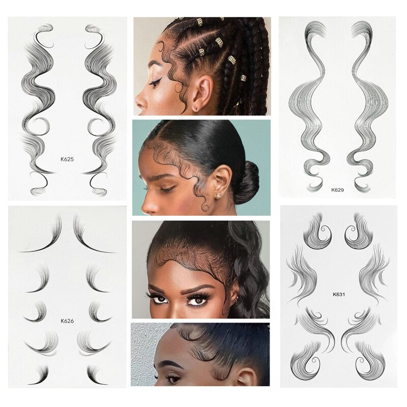 Temporary Baby Hair Tattoo Set (10 Sheets) by HitMyNeed