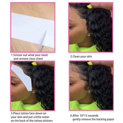 Temporary Baby Hair Tattoo Set (10 Sheets) by HitMyNeed