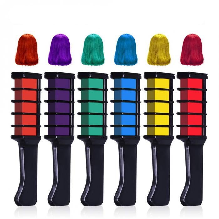 Temporary Hair Chalk Color Set, 6 Bright Shades by HitMyNeed