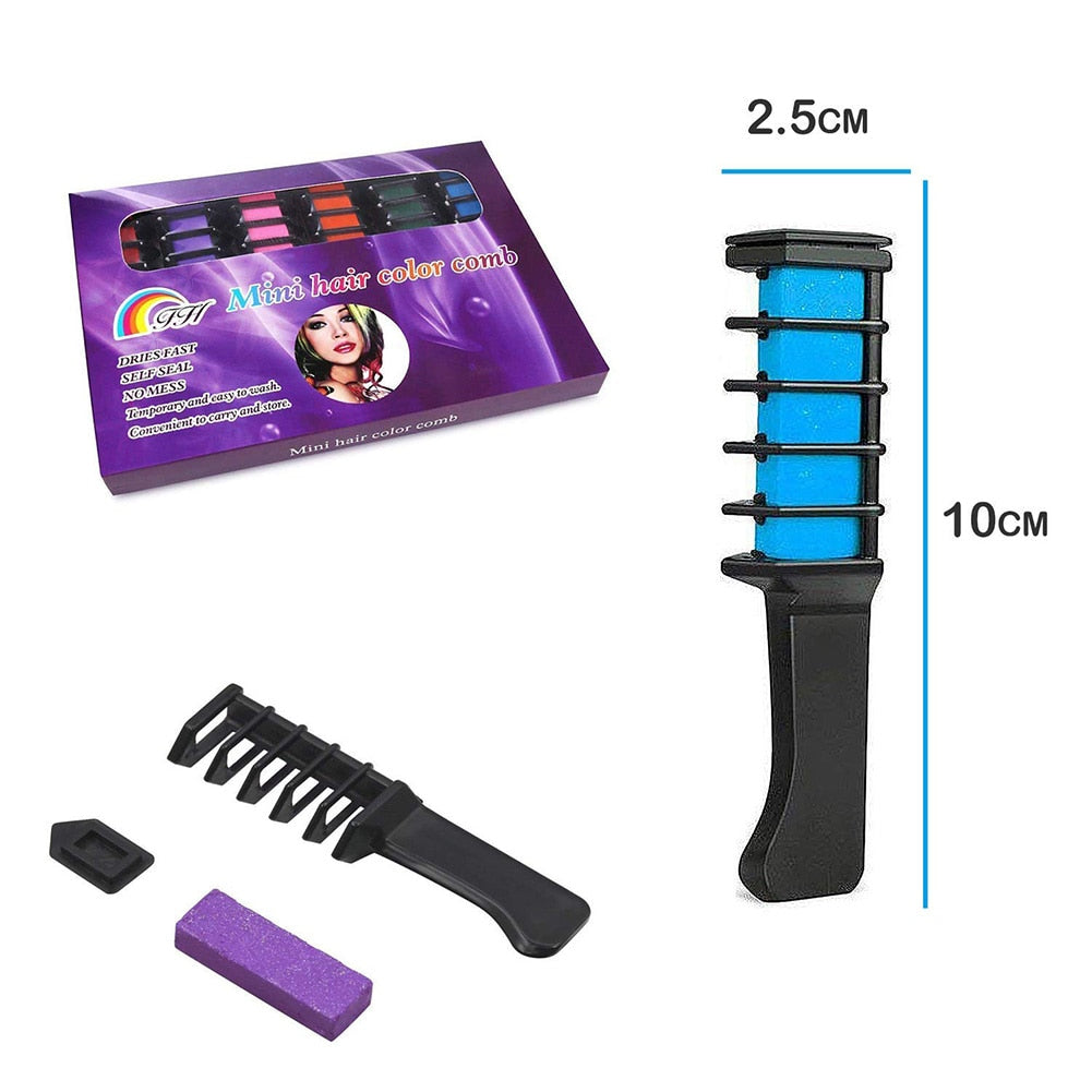 Temporary Hair Chalk Color Set, 6 Bright Shades by HitMyNeed