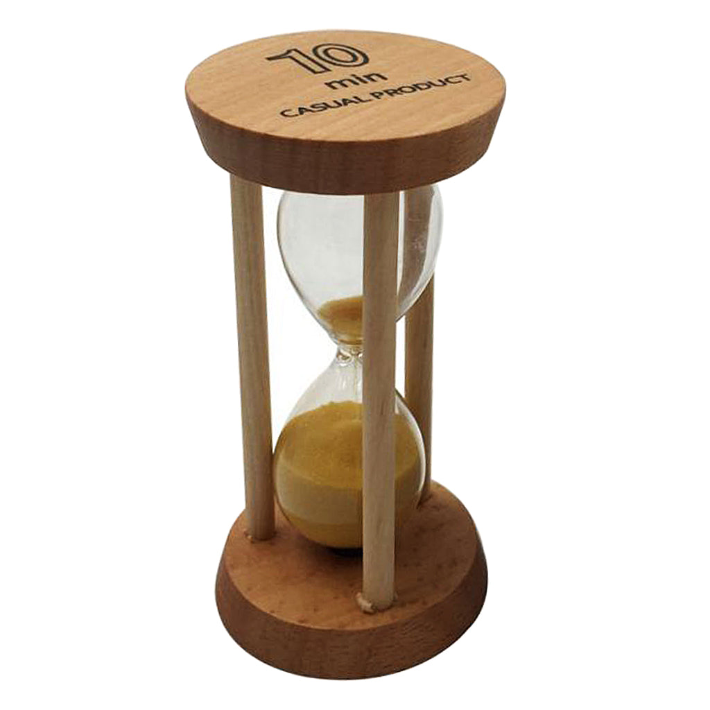 Ten Minute Wooden Sand Timer for Desk & Home by HitMyNeed