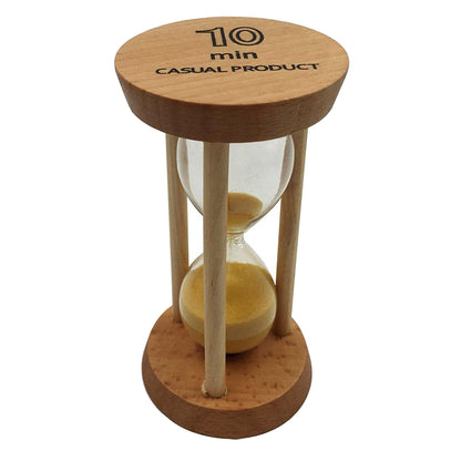 Ten Minute Wooden Sand Timer for Desk & Home by HitMyNeed