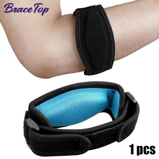 Tennis Elbow Brace with Compression Pad Support 1-pc-blue-elbow-pad by HitMyNeed