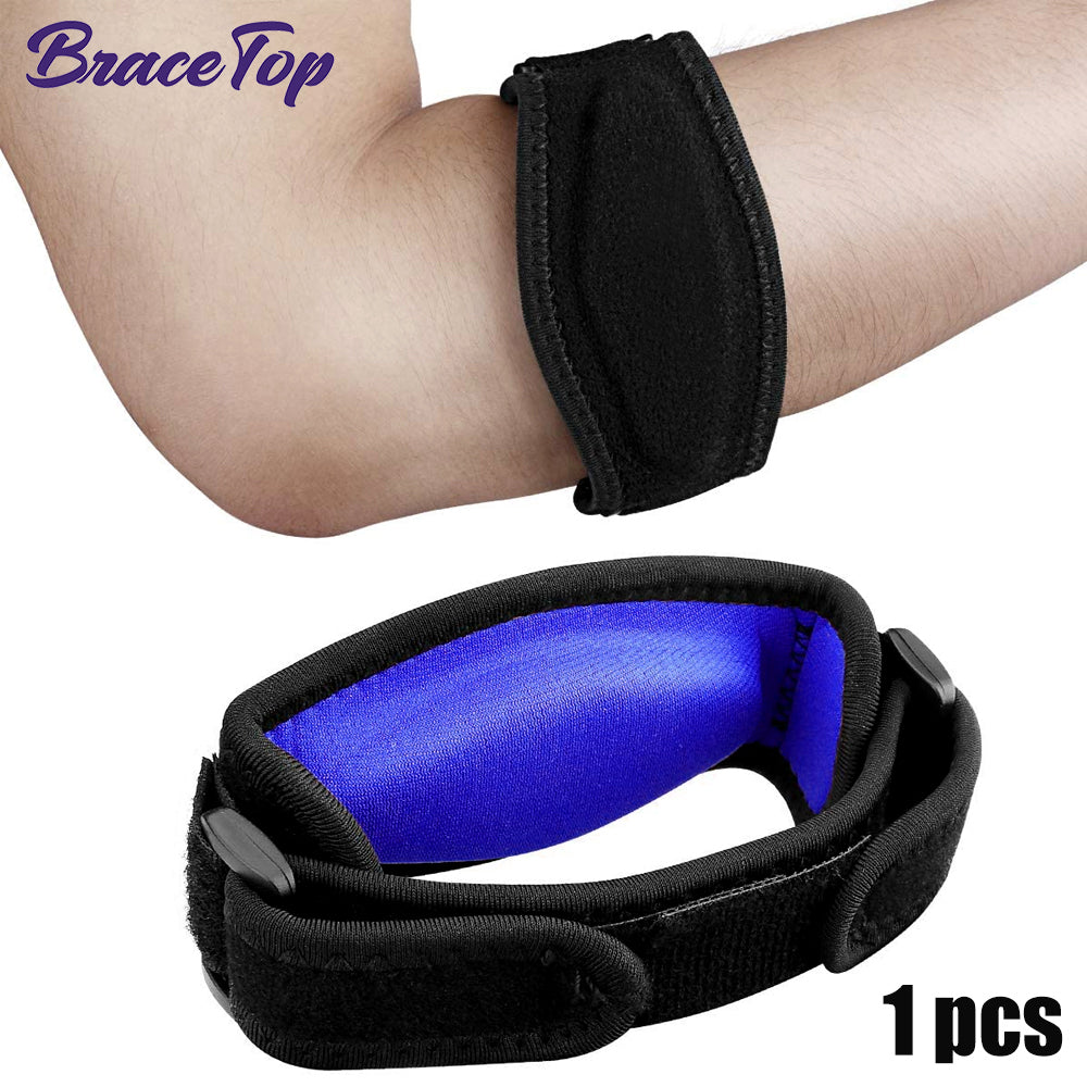 Tennis Elbow Brace with Compression Pad Support 1-pc-dark-blue-pad by HitMyNeed