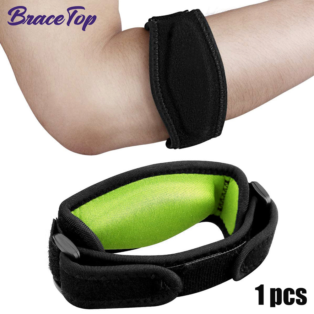 Tennis Elbow Brace with Compression Pad Support 1-pc-green-elbow-pad by HitMyNeed