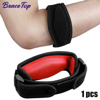 Tennis Elbow Brace with Compression Pad Support 1-pc-red-elbow-pad by HitMyNeed