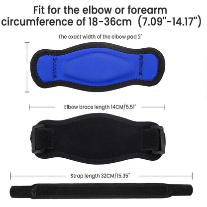 Tennis Elbow Brace with Compression Pad Support by HitMyNeed