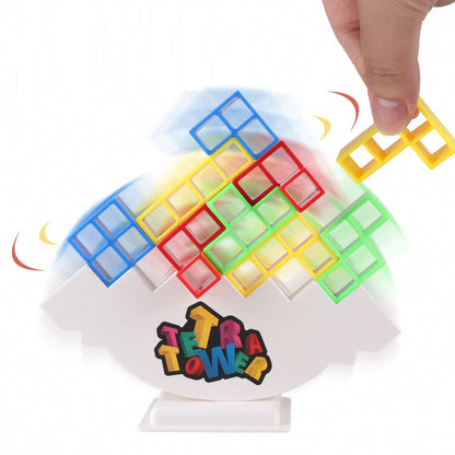 Tetra Tower Balance Stacking Game for Kids 64-blocks-with-box by HitMyNeed