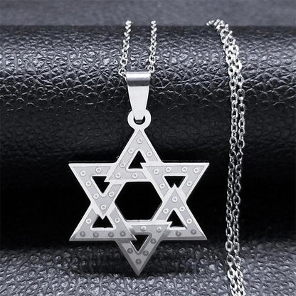 Tetragrammaton Yahweh Hebrew Stainless Steel Necklace i-50cm-o-sr by HitMyNeed